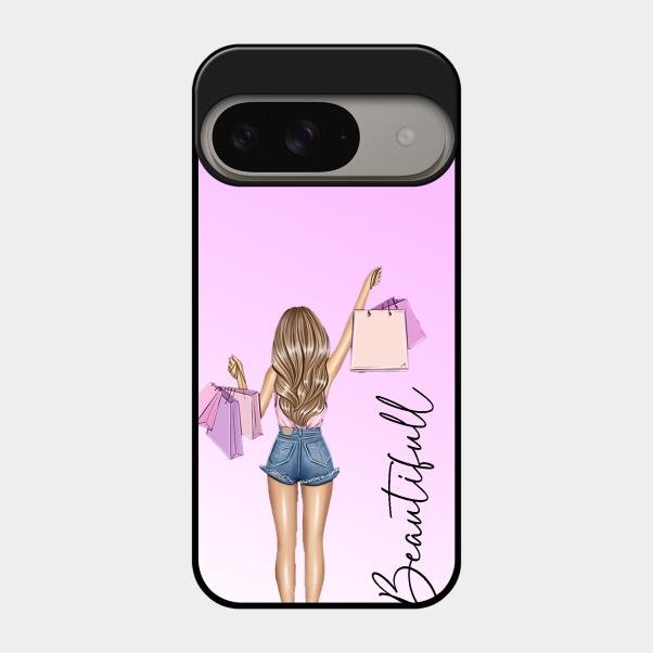 Beautiful Shopping Girl Phone Cover For Google