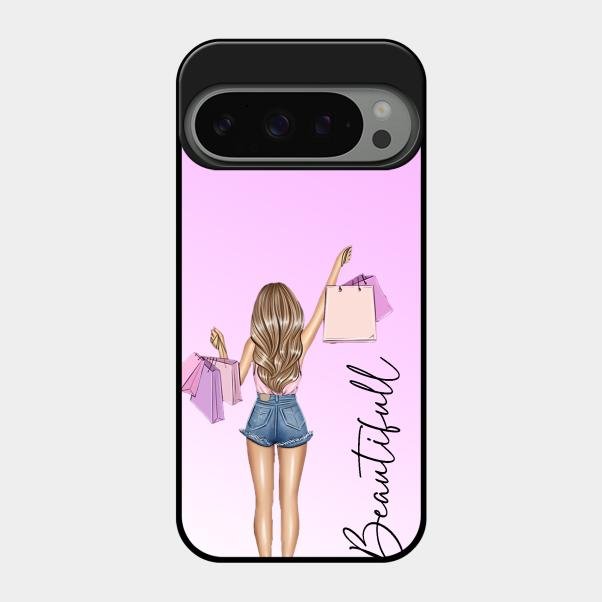 Beautiful Shopping Girl Phone Cover For Google