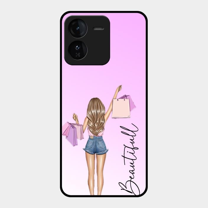 Beautiful Shopping Girl Phone Cover For iQOO