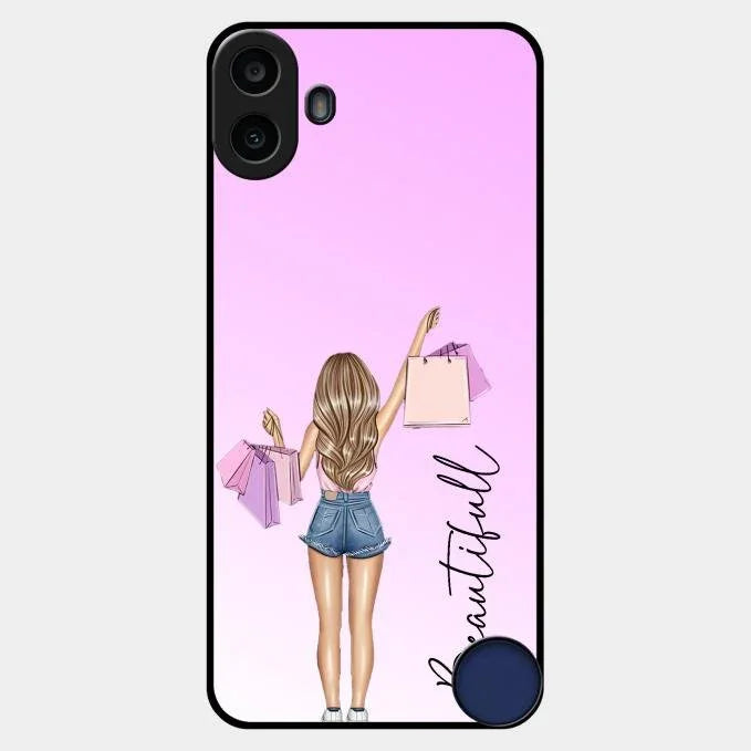 Beautiful Shopping Girl Phone Cover For Nothing