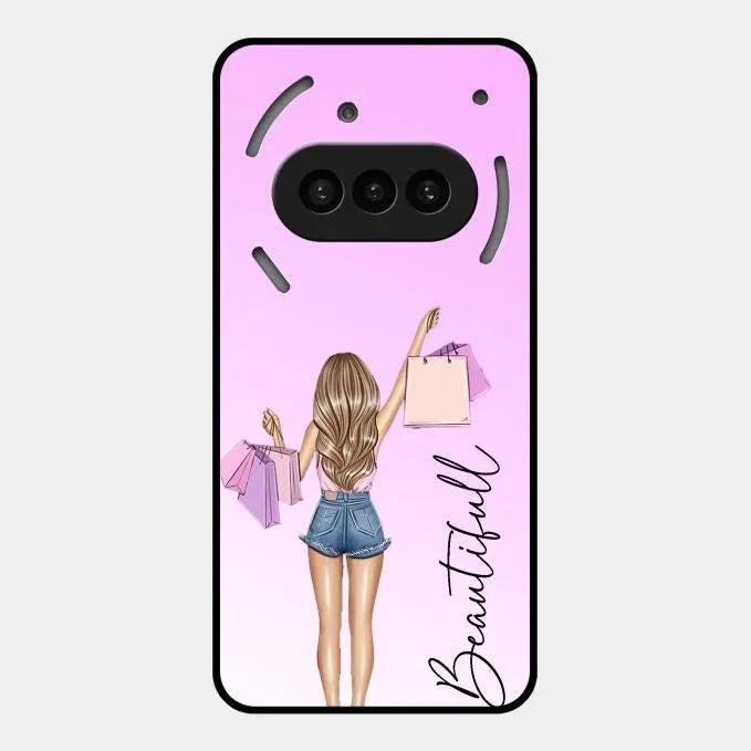 Beautiful Shopping Girl Phone Cover For Nothing
