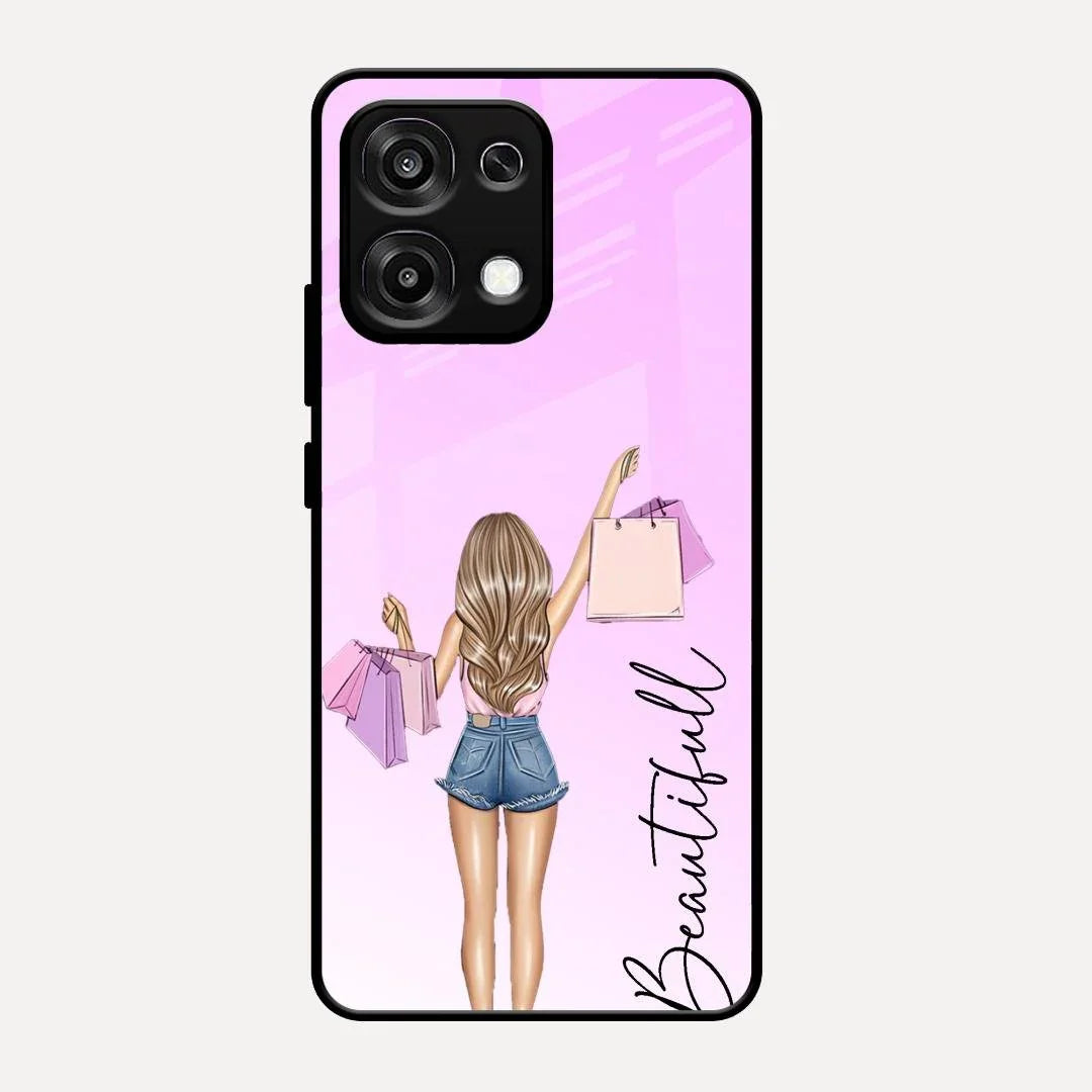 Beautiful Shopping Girl Phone Cover For Oppo