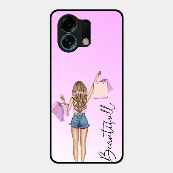 Beautiful Shopping Girl Phone Cover For Oppo