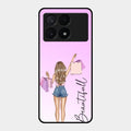 Beautiful Shopping Girl Phone Cover For Poco