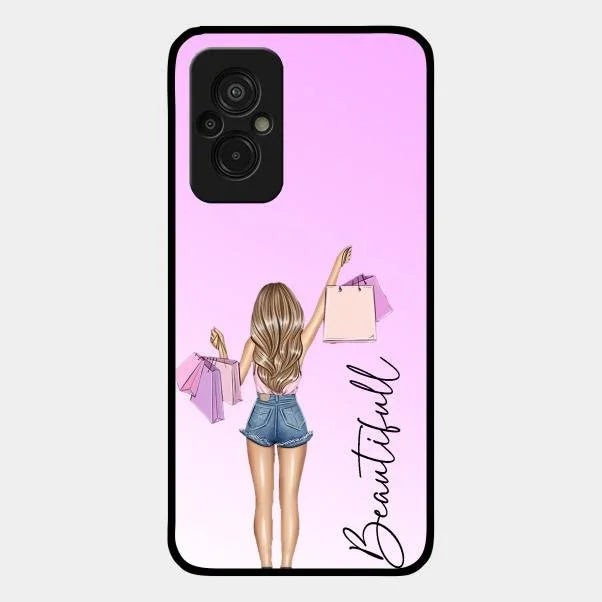 Beautiful Shopping Girl Phone Cover For Redmi