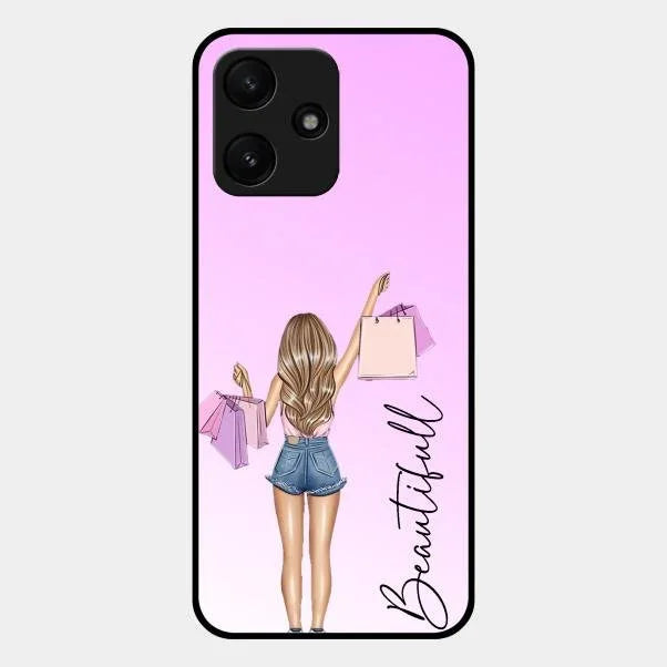 Beautiful Shopping Girl Phone Cover For Redmi