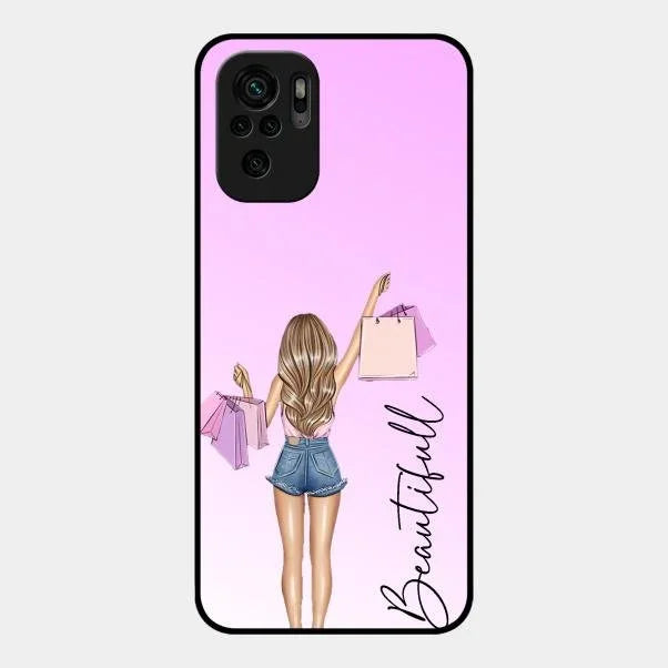 Beautiful Shopping Girl Phone Cover For Redmi