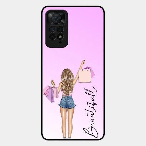 Beautiful Shopping Girl Phone Cover For Redmi
