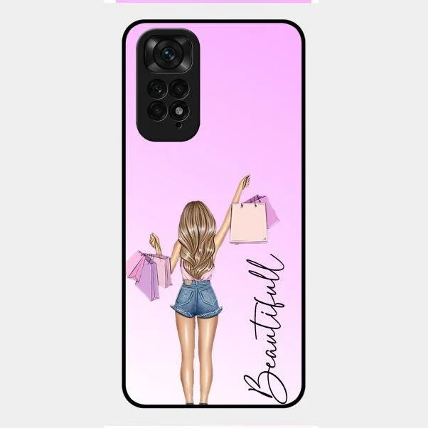 Beautiful Shopping Girl Phone Cover For Redmi