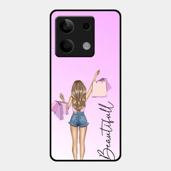 Beautiful Shopping Girl Phone Cover For Redmi
