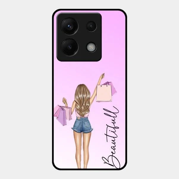 Beautiful Shopping Girl Phone Cover For Redmi