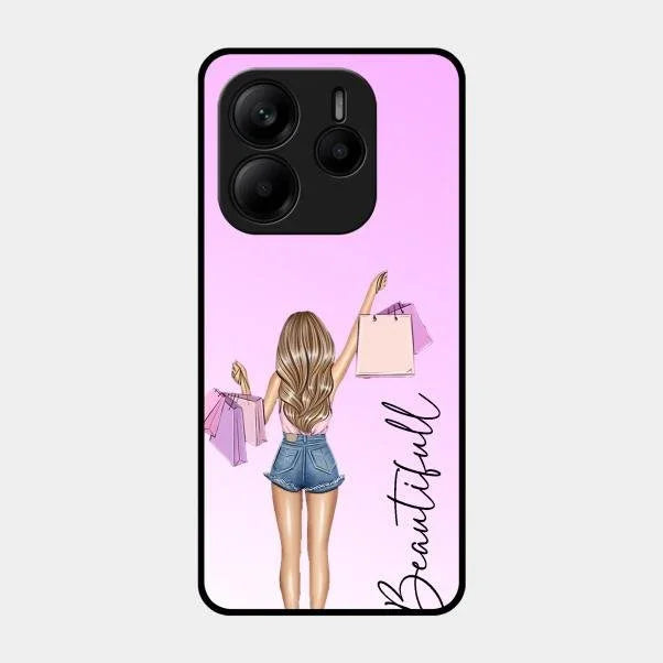 Beautiful Shopping Girl Phone Cover For Redmi