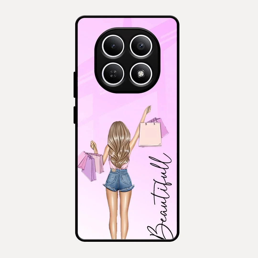 Beautiful Shopping Girl Phone Cover For Redmi