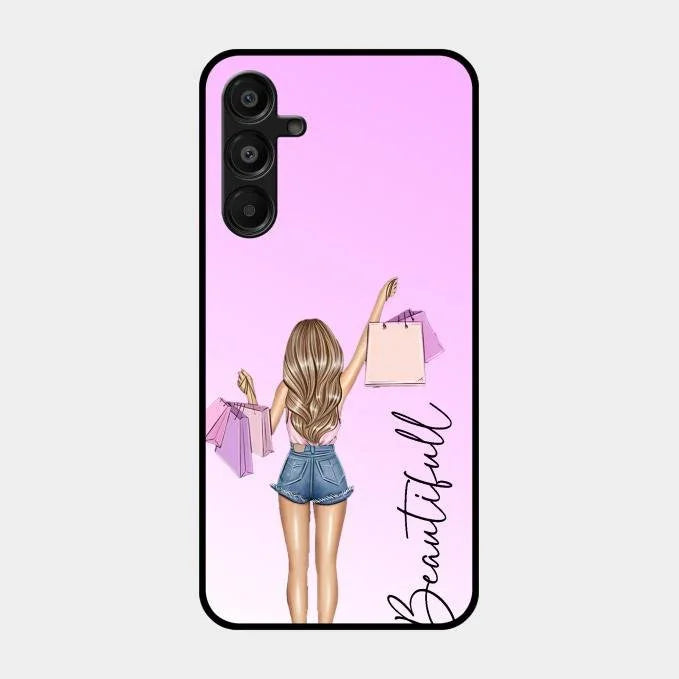 Beautiful Shopping Girl Phone Cover For Samsung