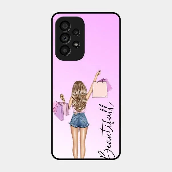 Beautiful Shopping Girl Phone Cover For Samsung