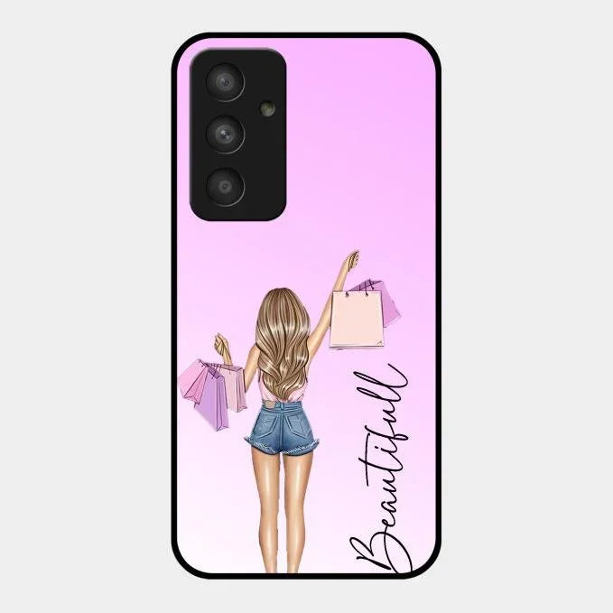 Beautiful Shopping Girl Phone Cover For Samsung