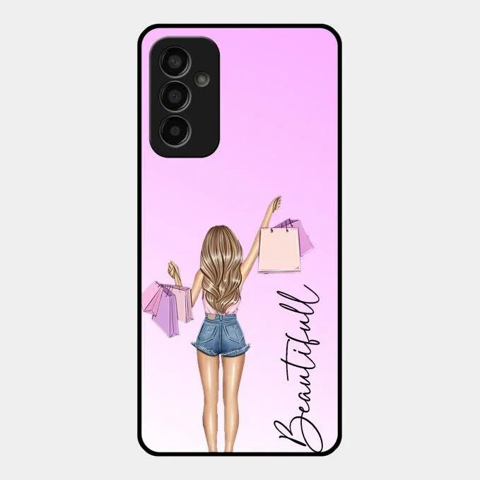 Beautiful Shopping Girl Phone Cover For Samsung