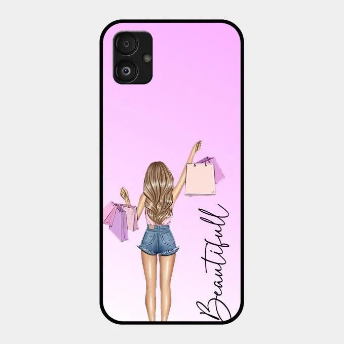 Beautiful Shopping Girl Phone Cover For Samsung