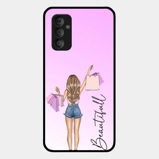 Beautiful Shopping Girl Phone Cover For Samsung