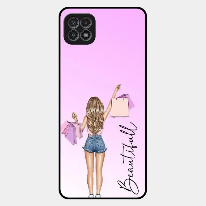 Beautiful Shopping Girl Phone Cover For Samsung