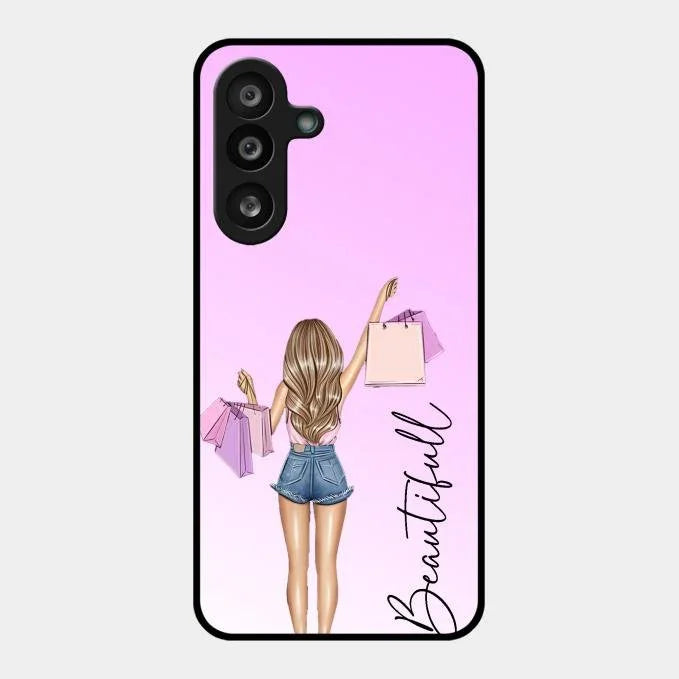 Beautiful Shopping Girl Phone Cover For Samsung