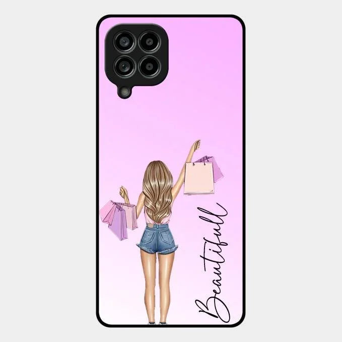 Beautiful Shopping Girl Phone Cover For Samsung