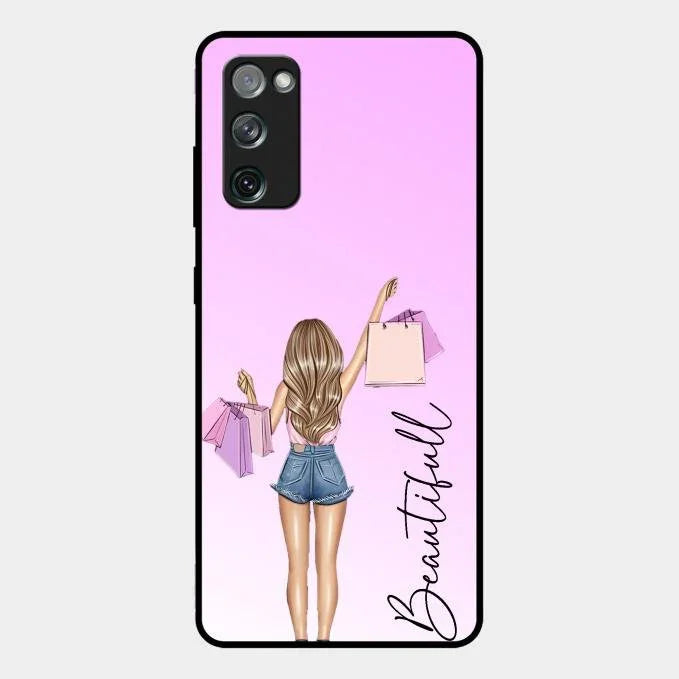 Beautiful Shopping Girl Phone Cover For Samsung