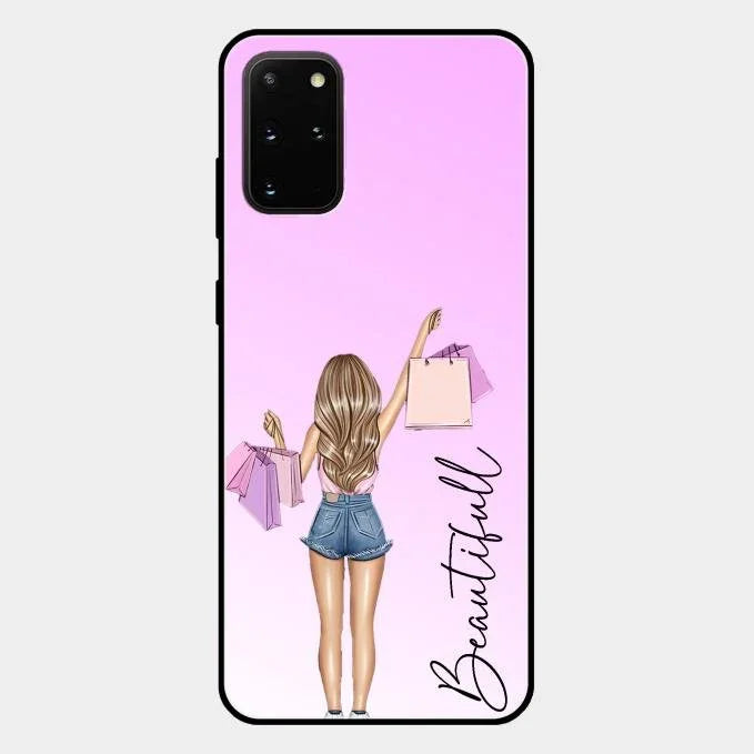 Beautiful Shopping Girl Phone Cover For Samsung