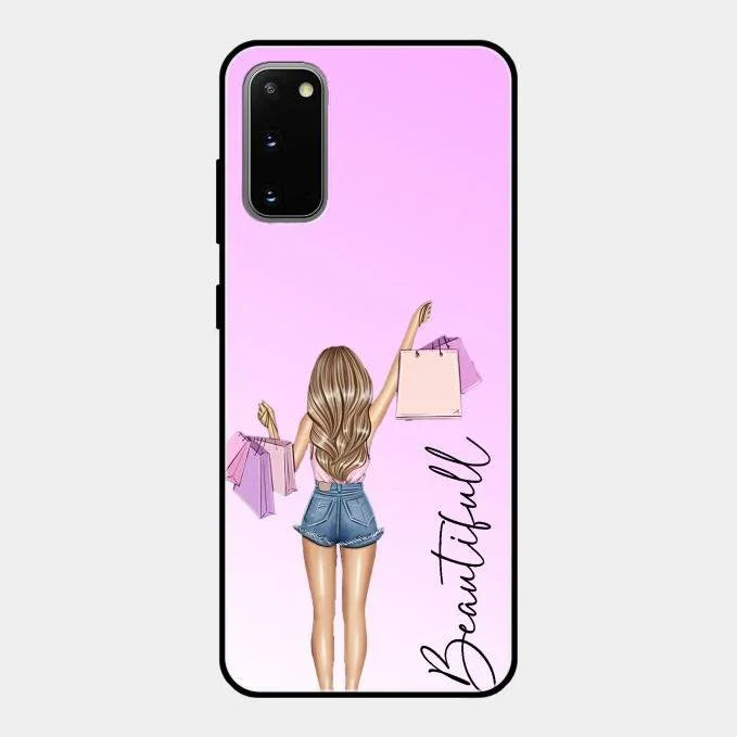 Beautiful Shopping Girl Phone Cover For Samsung