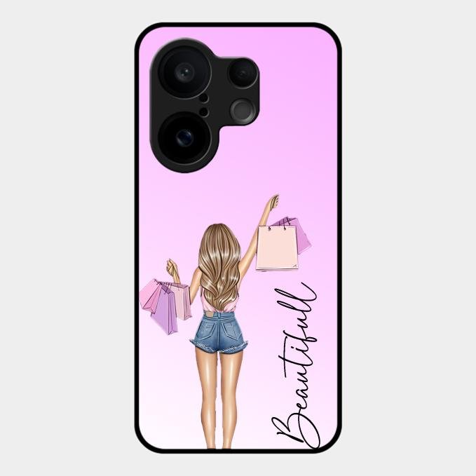 Beautiful Shopping Girl Phone Cover For Vivo