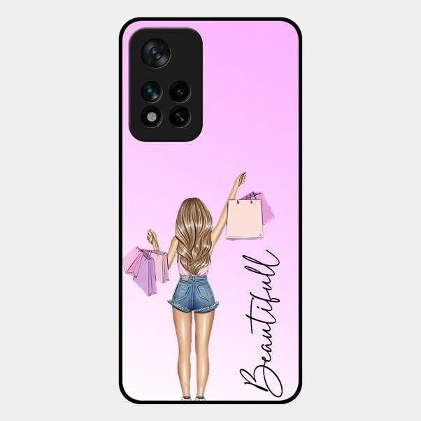 Beautiful Shopping Girl Phone Cover For Redmi
