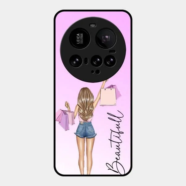 Beautiful Shopping Girl Phone Cover For Redmi