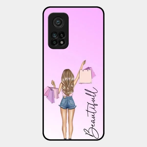 Beautiful Shopping Girl Phone Cover For Redmi