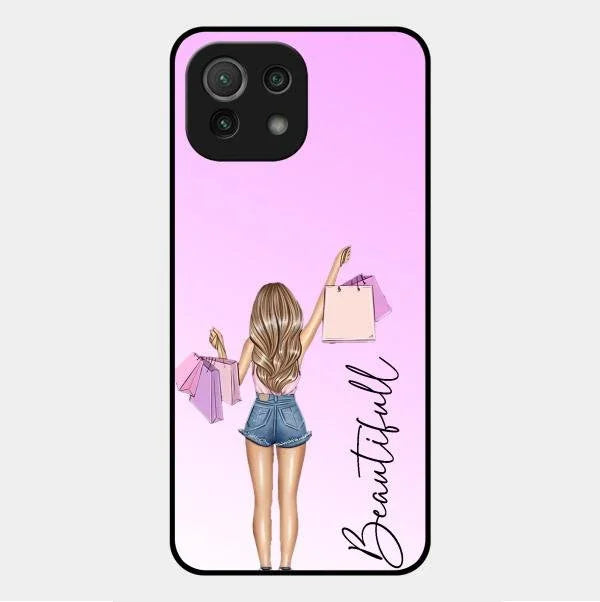Beautiful Shopping Girl Phone Cover For Redmi