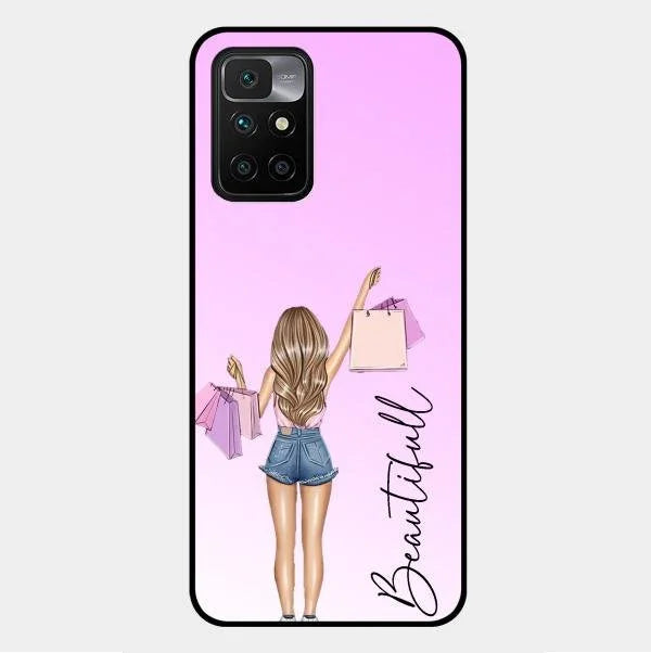 Beautiful Shopping Girl Phone Cover For Redmi