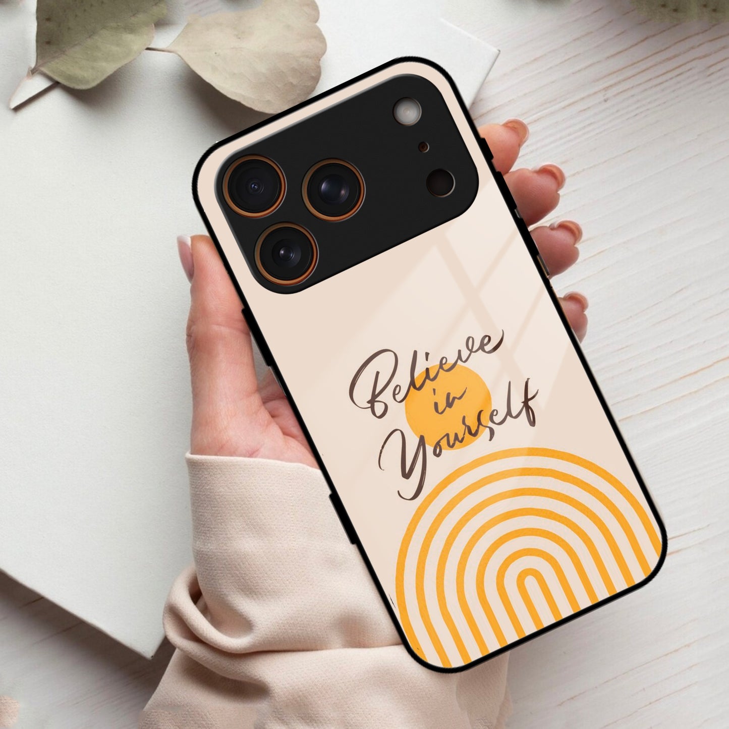 Believe In Yourself Glass Case Cover For iPhone