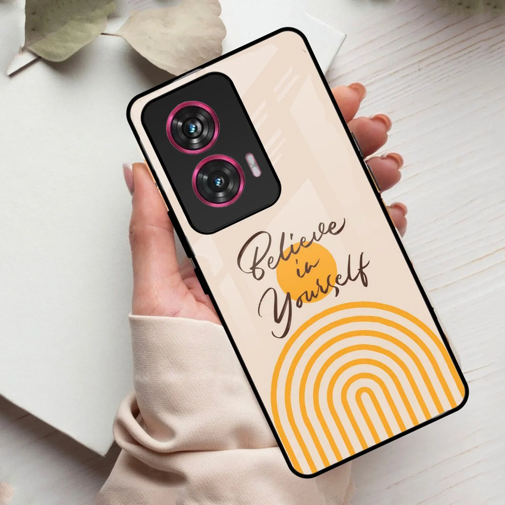 Believe In Yourself Glass Case Cover For Motorola - ShopOnCliQ