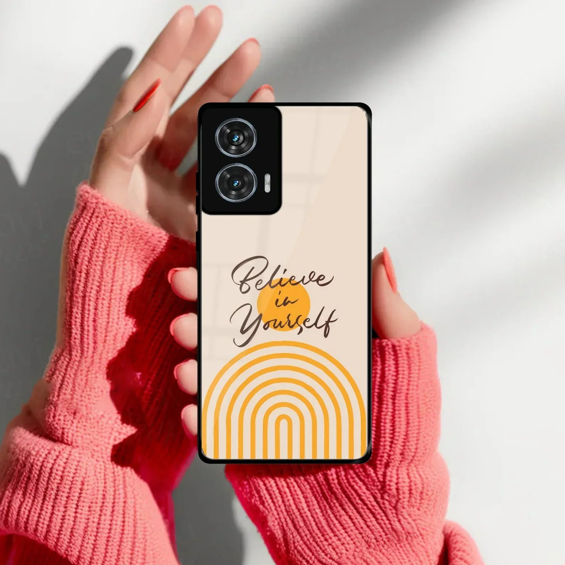 Believe In Yourself Glass Case Cover For Motorola - ShopOnCliQ