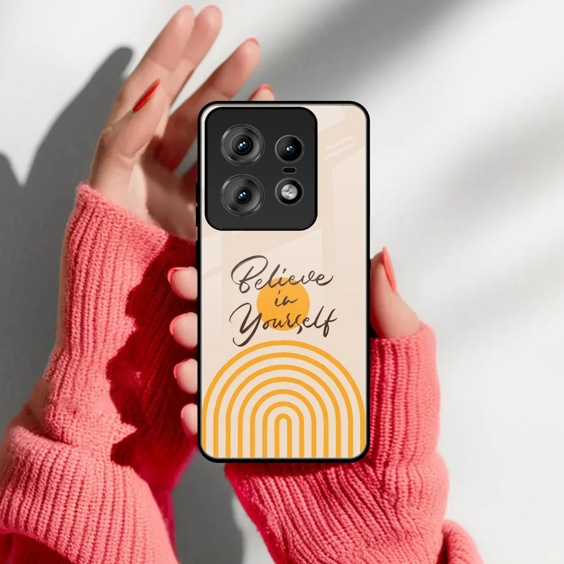 Believe In Yourself Glass Case Cover For Motorola - ShopOnCliQ