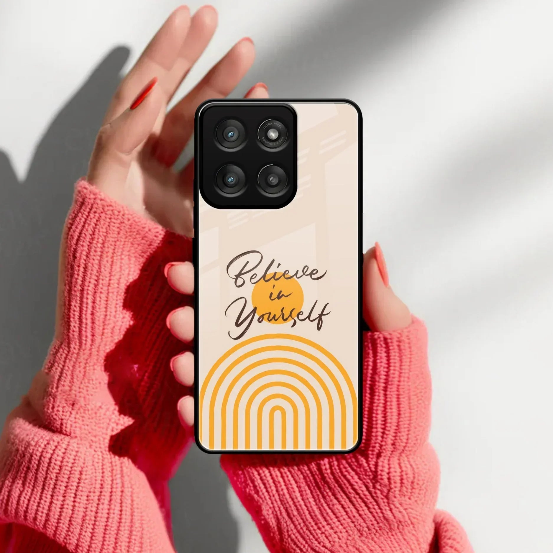 Believe In Yourself Glass Case Cover For Motorola - ShopOnCliQ