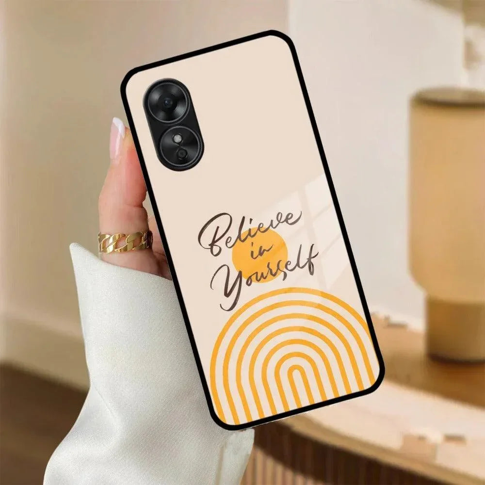 Believe In Yourself Glass Case Cover For Oppo - ShopOnCliQ