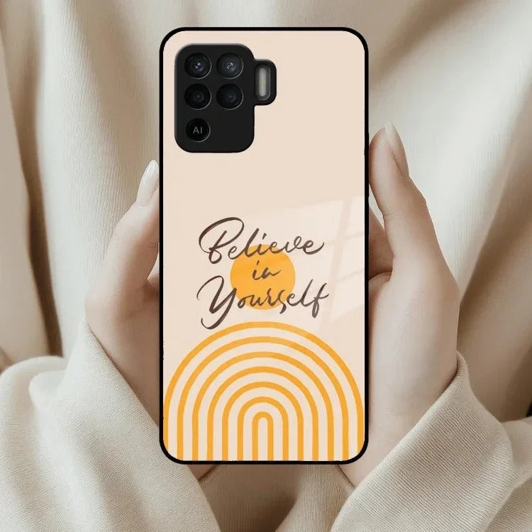 Believe In Yourself Glass Case Cover For Oppo - ShopOnCliQ