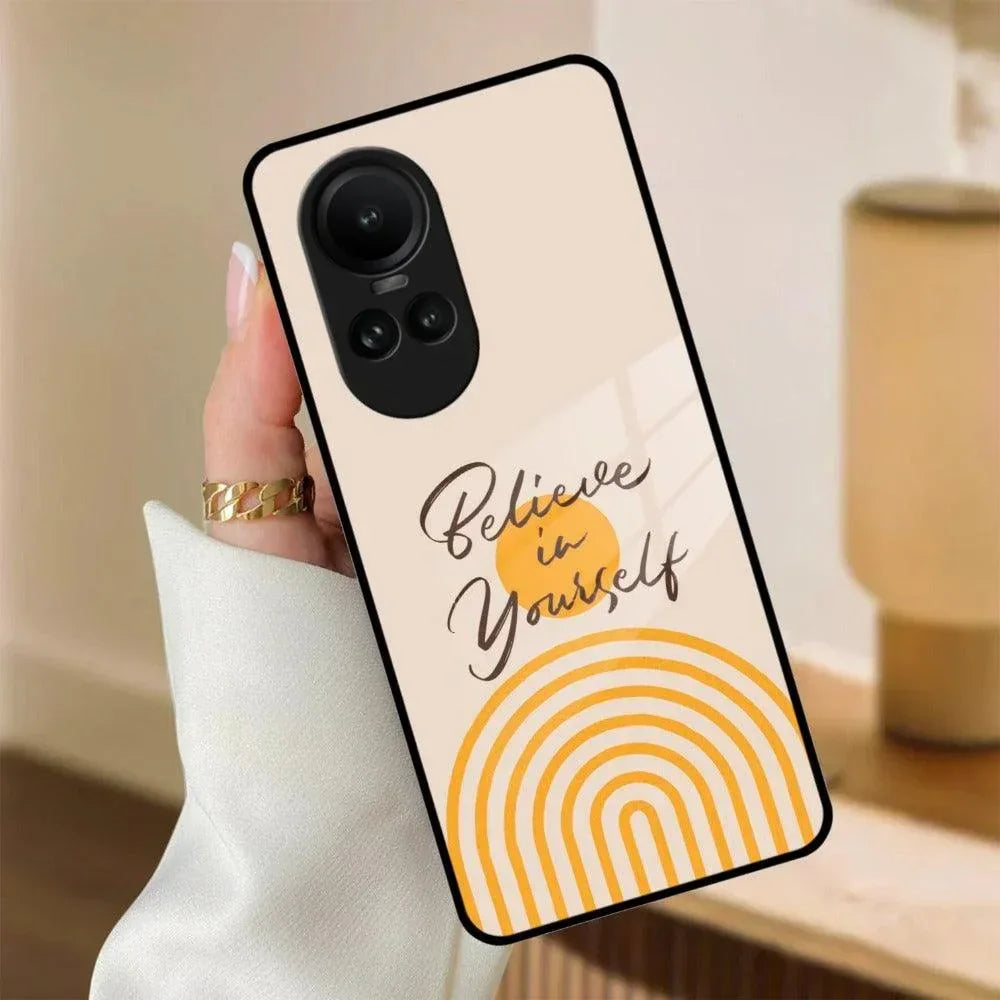 Believe In Yourself Glass Case Cover For Oppo - ShopOnCliQ