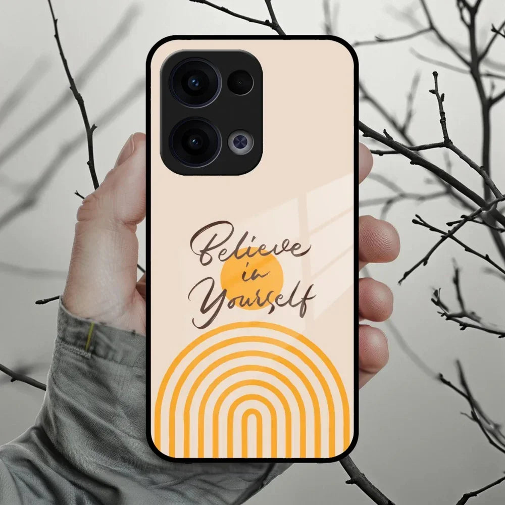 Believe In Yourself Glass Case Cover For Oppo - ShopOnCliQ