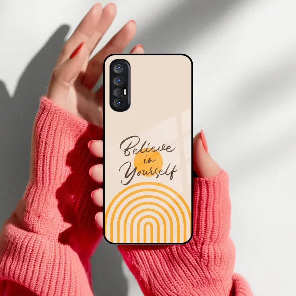Believe In Yourself Glass Case Cover For Oppo - ShopOnCliQ