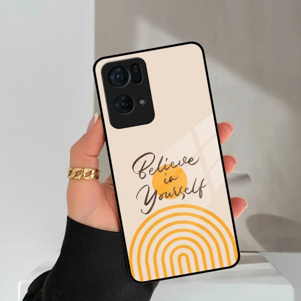 Believe In Yourself Glass Case Cover For Oppo - ShopOnCliQ