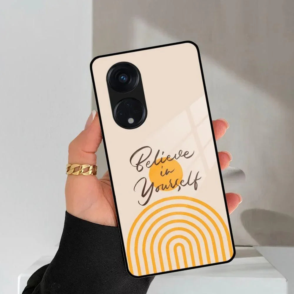 Believe In Yourself Glass Case Cover For Oppo - ShopOnCliQ