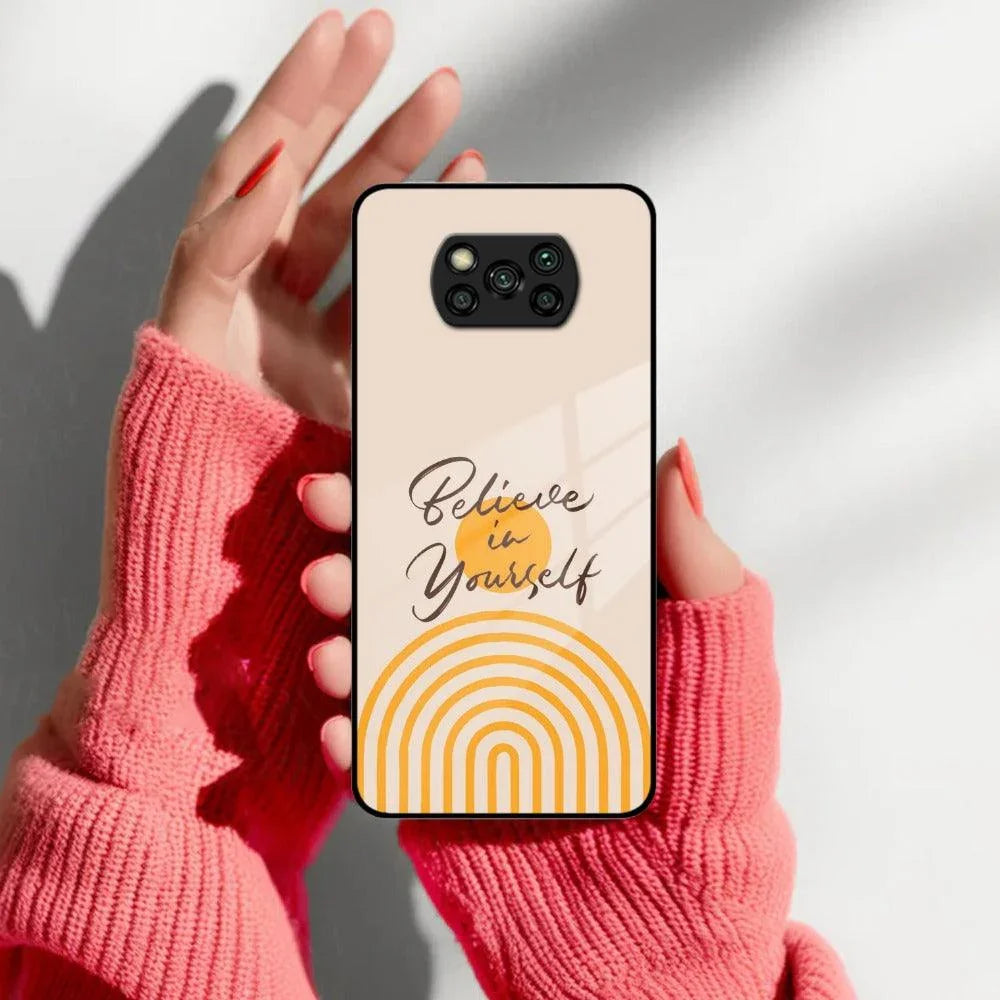 Believe In Yourself Glass Case Cover For Poco - ShopOnCliQ