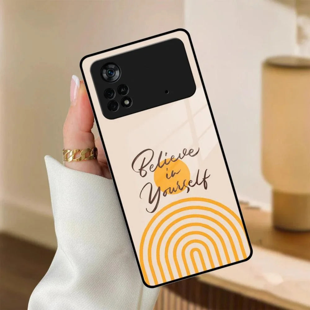 Believe In Yourself Glass Case Cover For Poco - ShopOnCliQ