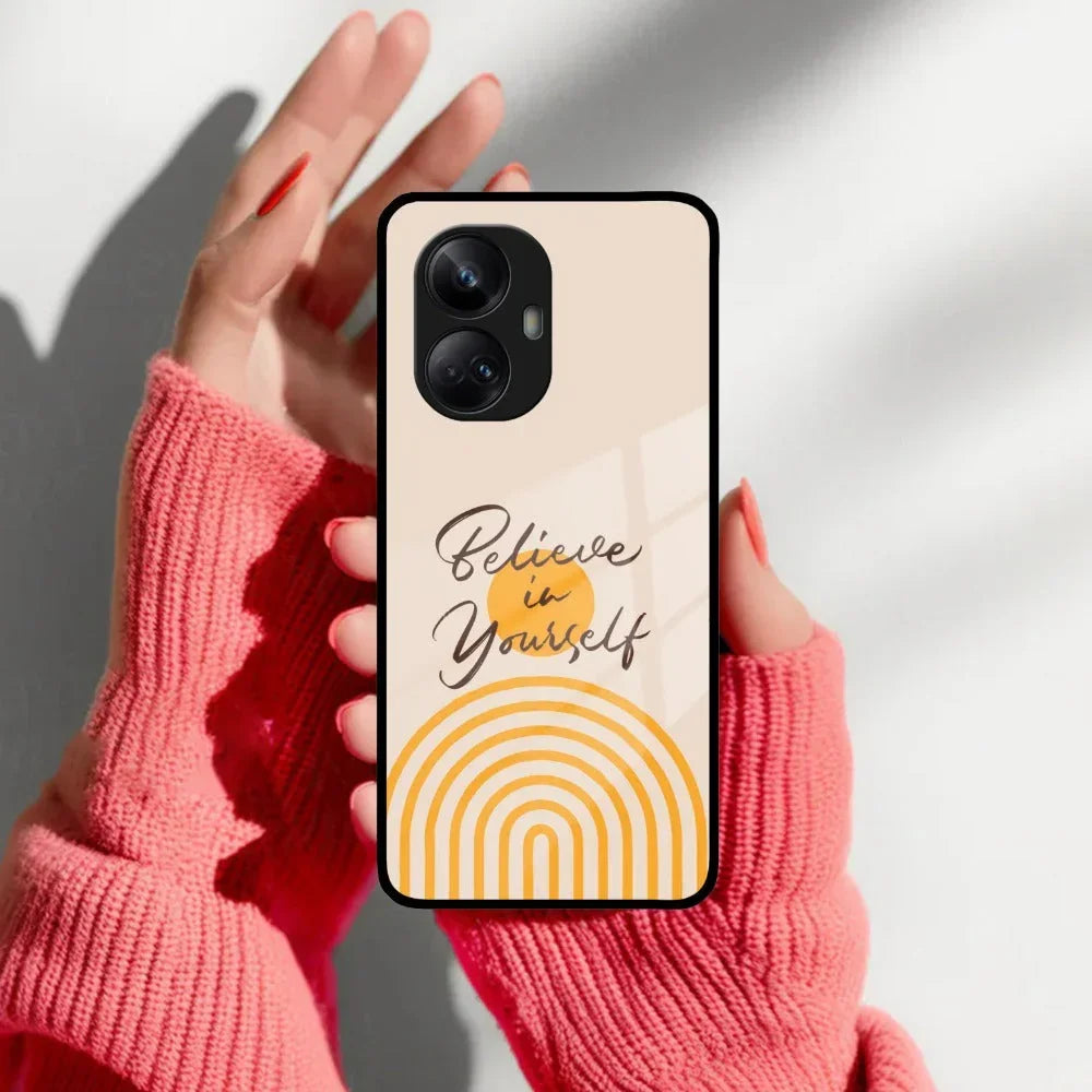 Believe In Yourself Glass Case Cover For Realme/Narzo - ShopOnCliQ